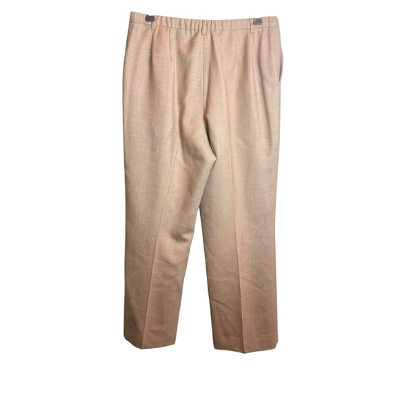 Pendleton Womens Size 14 Khaki Virgin Wool Pleated Lined Dress Trousers office - Picture 6 of 14